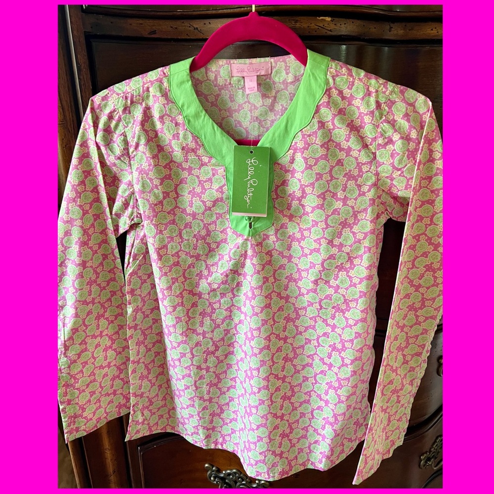NWT girls Lilly Pulitzer Simona printed top size 12